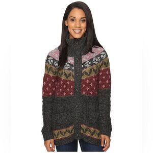 Royal Robbins Women's Mystic Button Cardigan Sweate Gray Oversized (Size S)